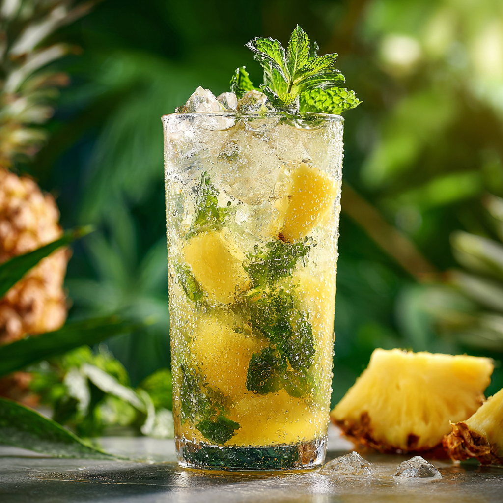 Pineapple Ginger Mojito (Non-Alcoholic) Recipe