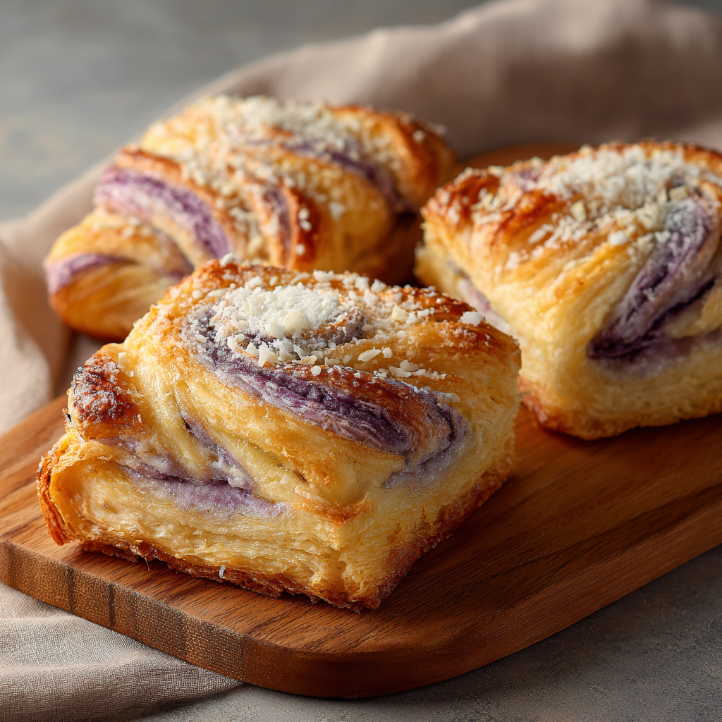Coconut Ube Braided Pastries: Soft Twists of Flavor Recipe 2 Coconut Ube Braided Pastries: Soft Twists of Flavor Recipe - Recipe Image