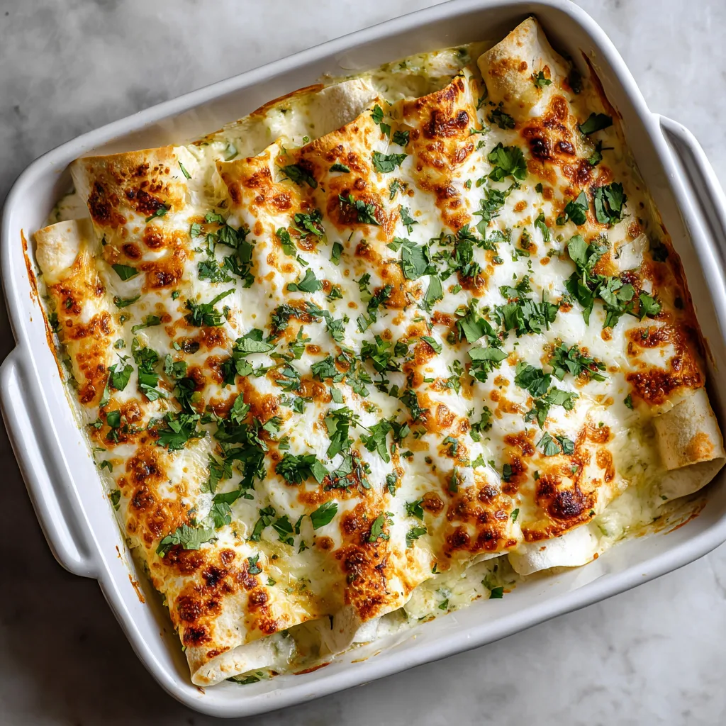 White Chicken Enchiladas Recipe - Recipe Image