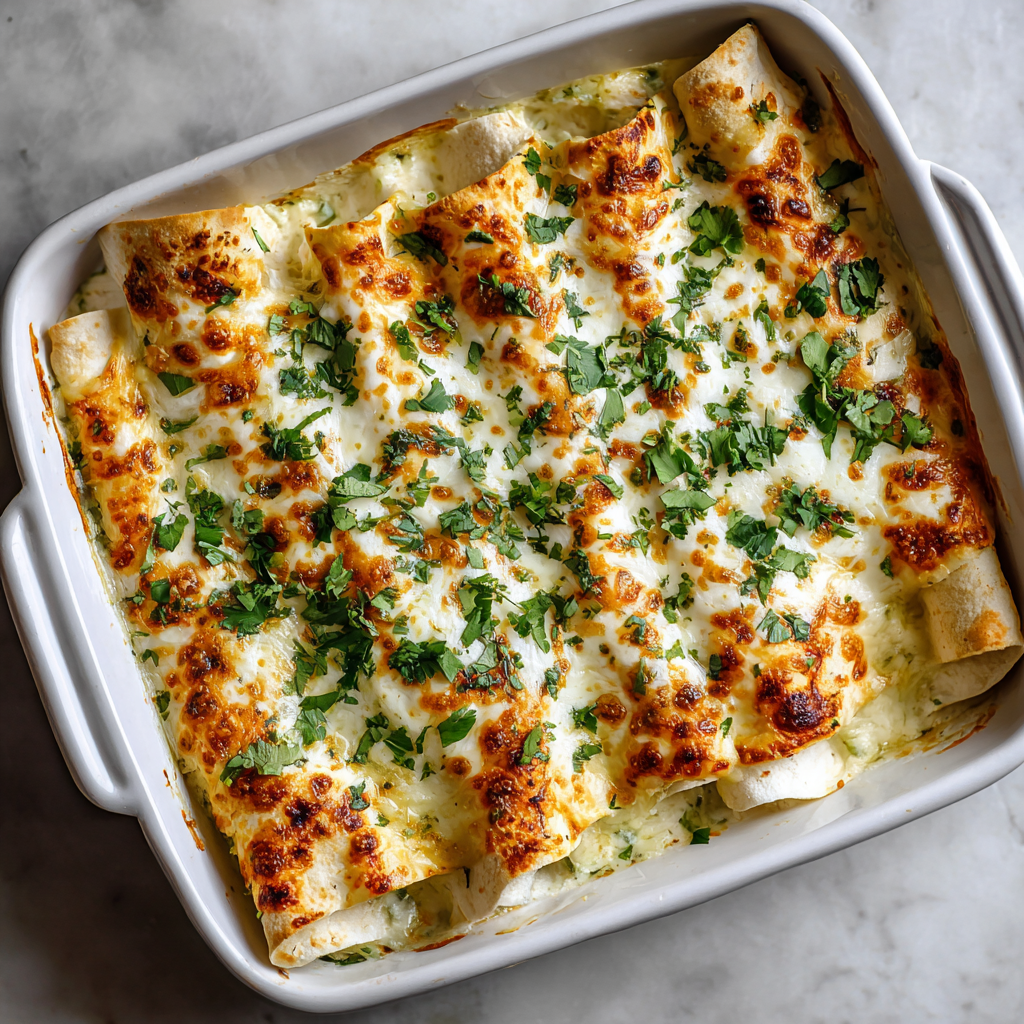 White Chicken Enchiladas Recipe 2 White Chicken Enchiladas Recipe - Recipe Image