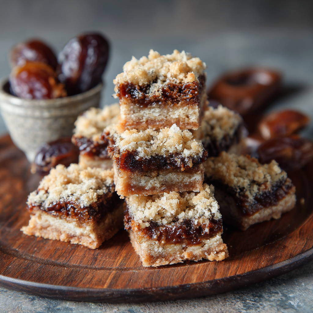 Easy Homemade Date squares Recipe - Recipe Image