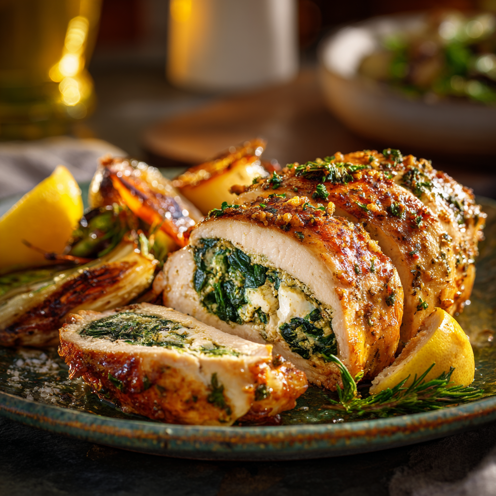 Spinach and Feta Stuffed Chicken Recipe - Recipe Image