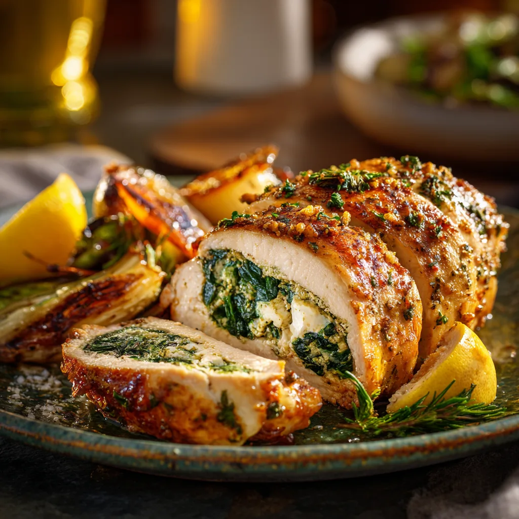 Spinach and Feta Stuffed Chicken Recipe - Recipe Image