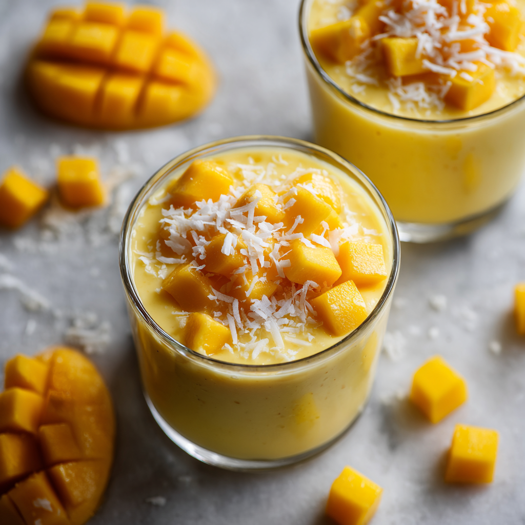 Sweet Mango Coconut Pudding Recipe