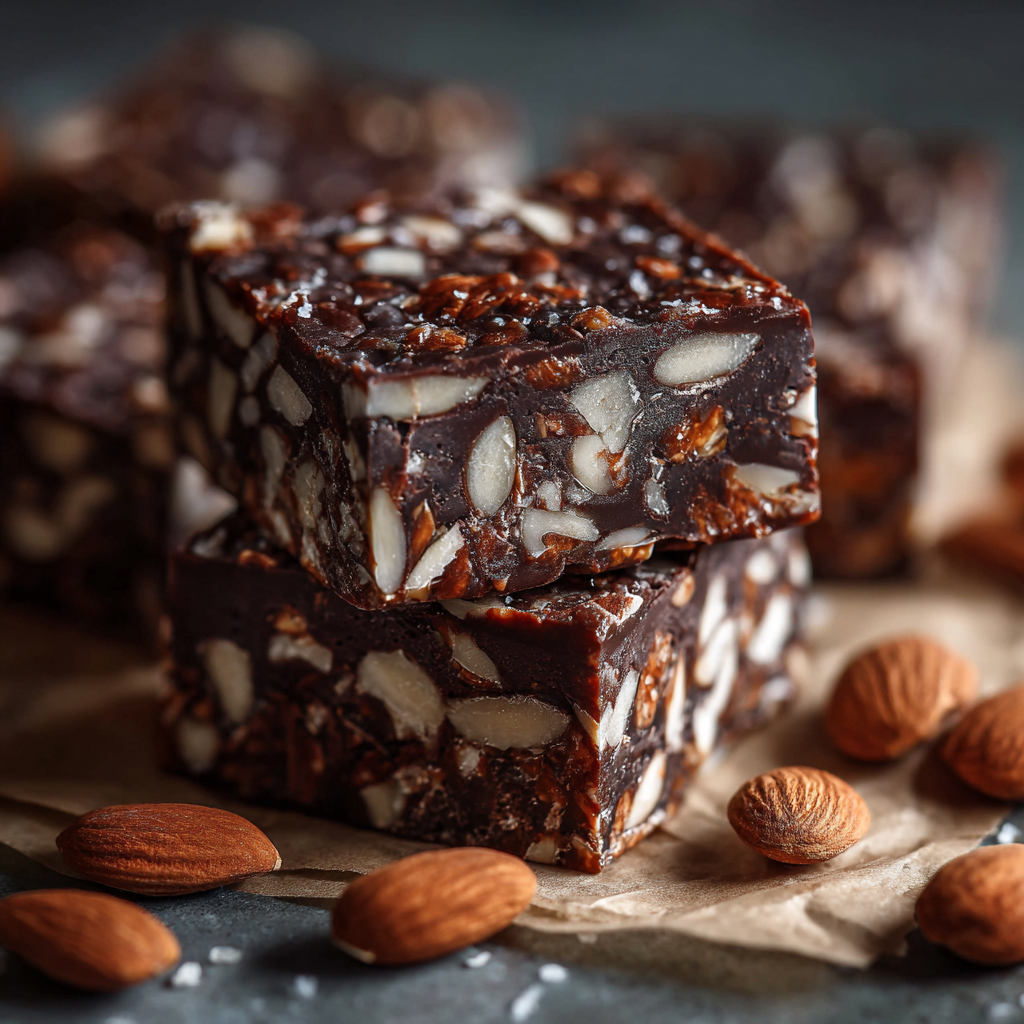 No Bake Chocolate Almond Bars Recipe 2 No Bake Chocolate Almond Bars Recipe - Recipe Image