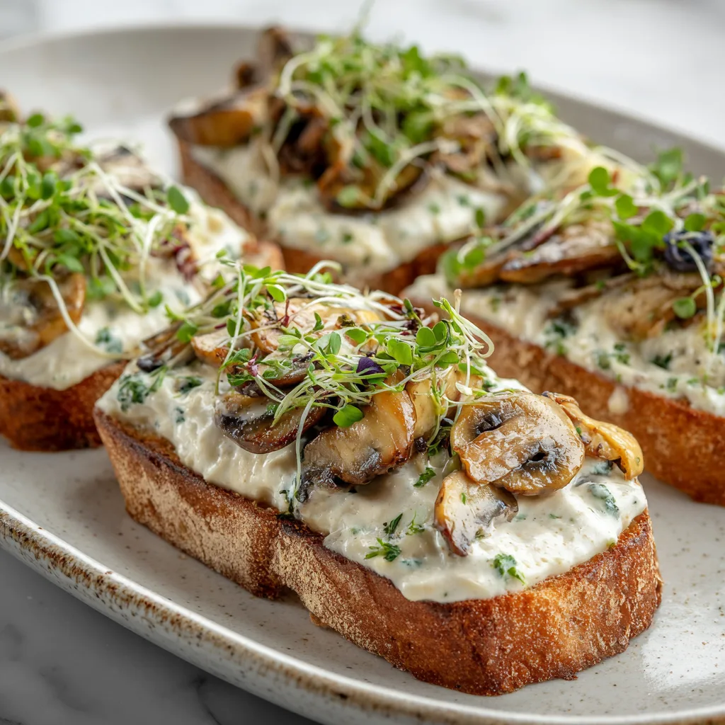Creamy Mushroom Toast Recipe 2 Creamy Mushroom Toast Recipe - Recipe Image
