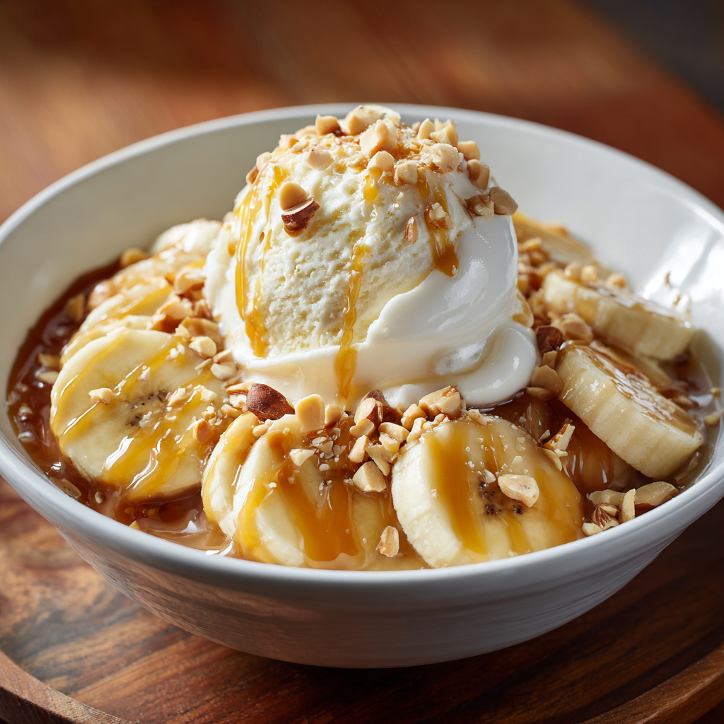 Caramel Banana Dessert Bowl Recipe - Recipe Image