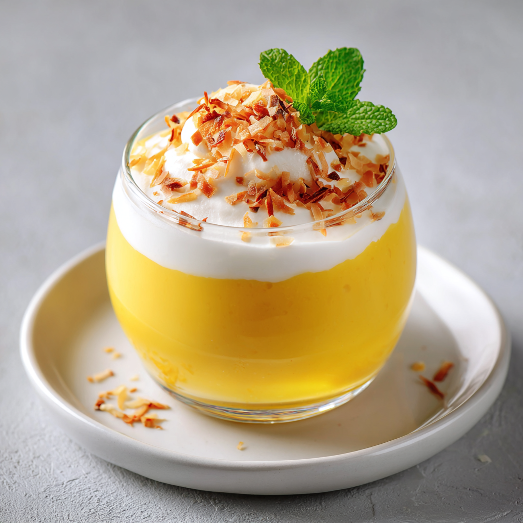 Mango Coconut Pudding Recipe - Recipe Image