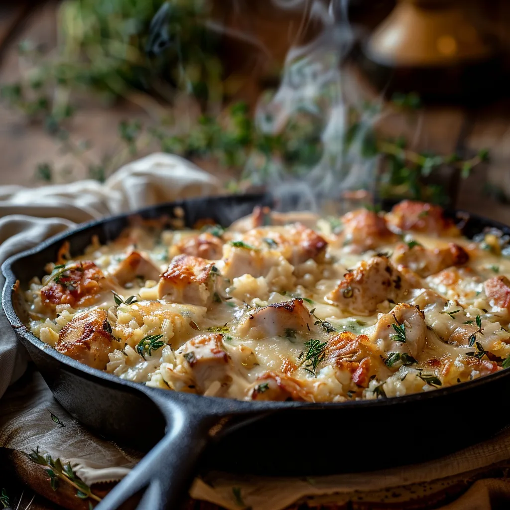 One-Pot Creamy Chicken and Rice Casserole Recipe 2 One-Pot Creamy Chicken and Rice Casserole Recipe - Recipe Image