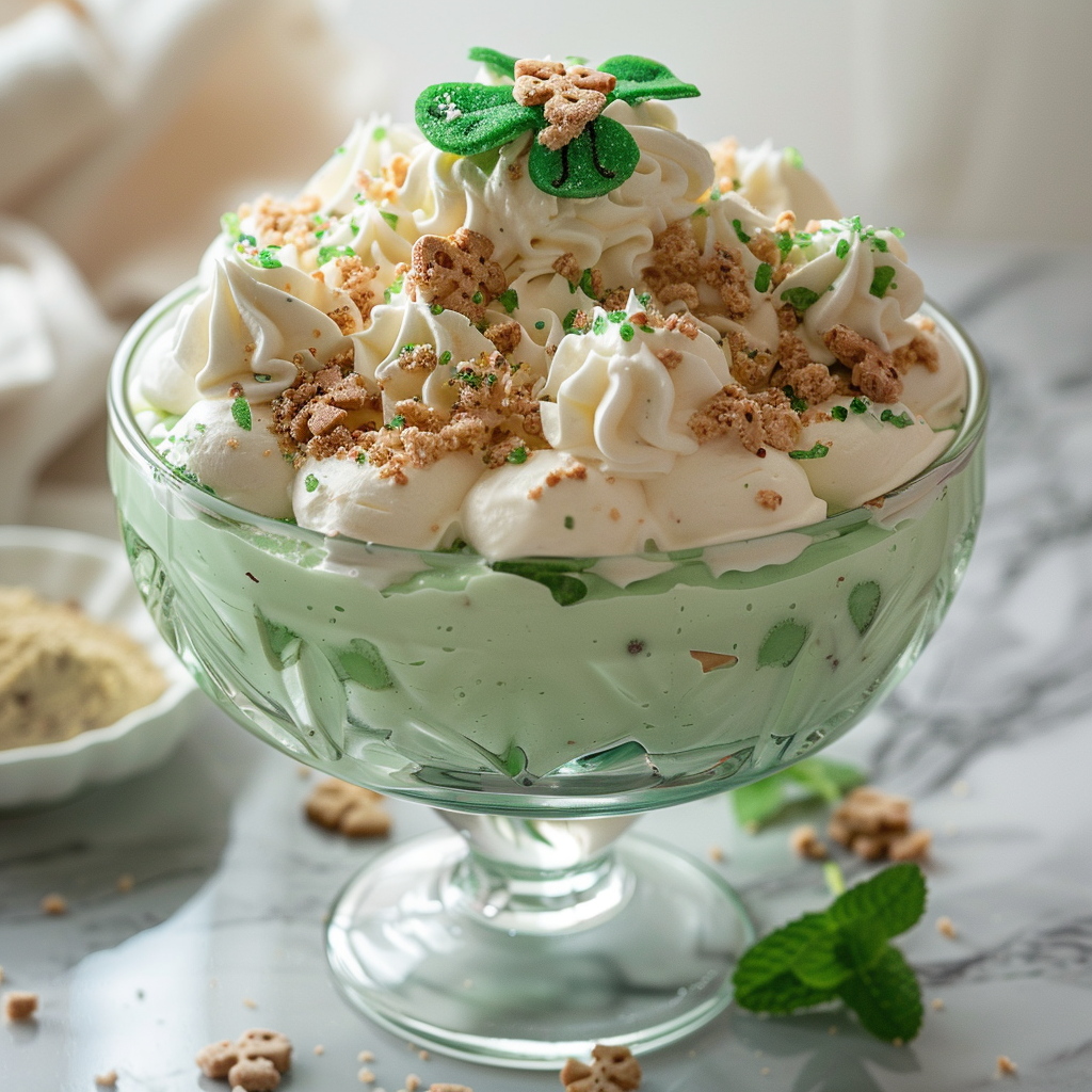Shamrock Cheesecake Fluff Recipe - Recipe Image