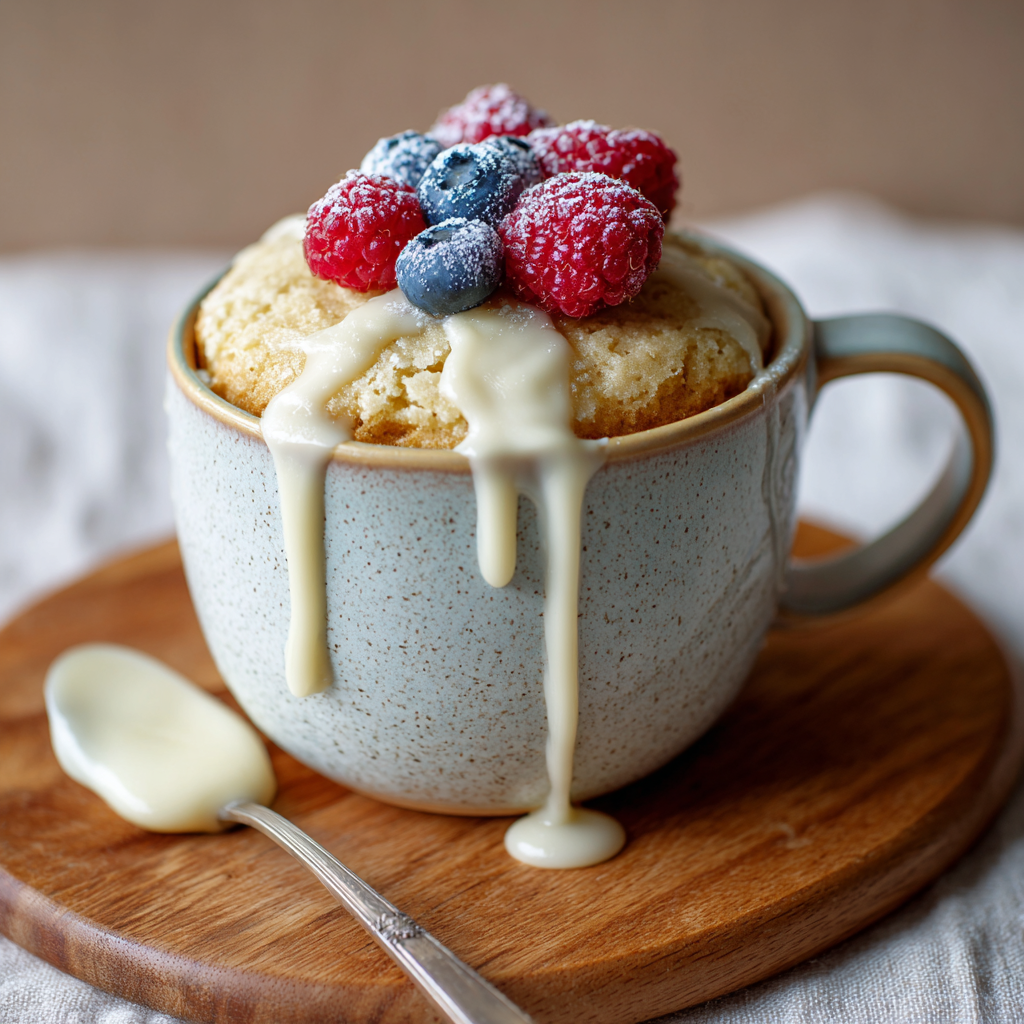 white Chocolate Mug Cake Recipe 2 white Chocolate Mug Cake Recipe - Recipe Image