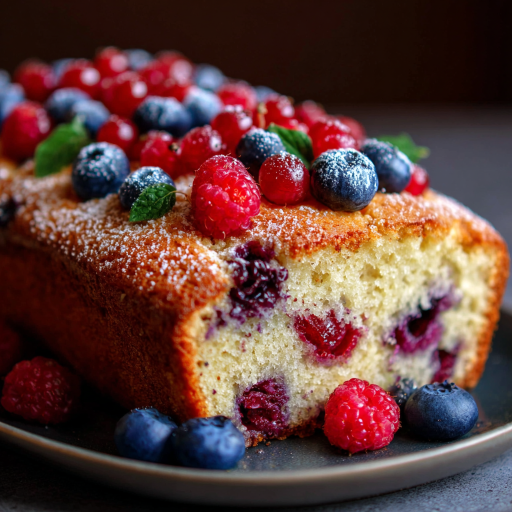 Berry Yogurt Cake Recipe 2 Berry Yogurt Cake Recipe - Recipe Image