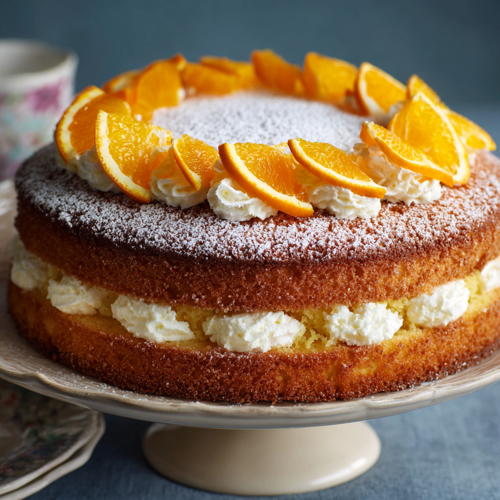 Orange Sponge Cake Recipe