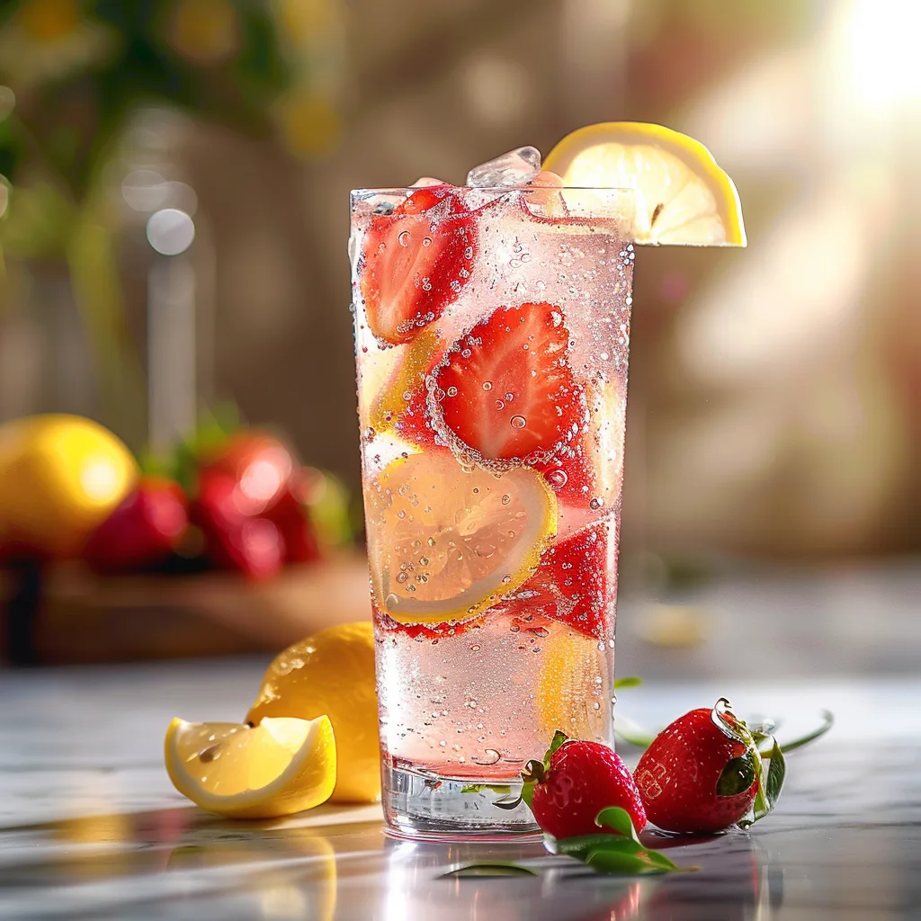 Strawberry Lemon Fizz Recipe 2 Strawberry Lemon Fizz Recipe - Recipe Image
