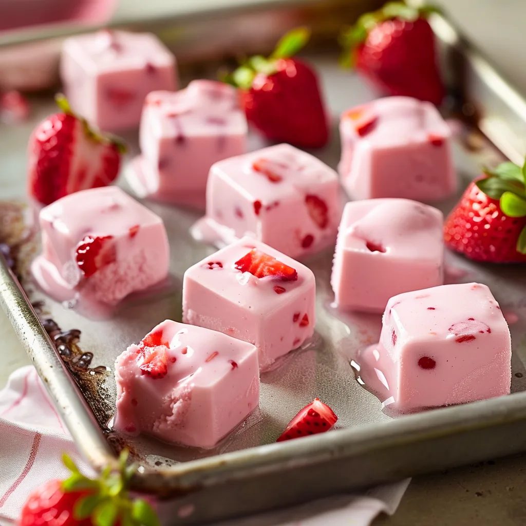 Frozen Strawberry Yogurt Bites Recipe - Recipe Image