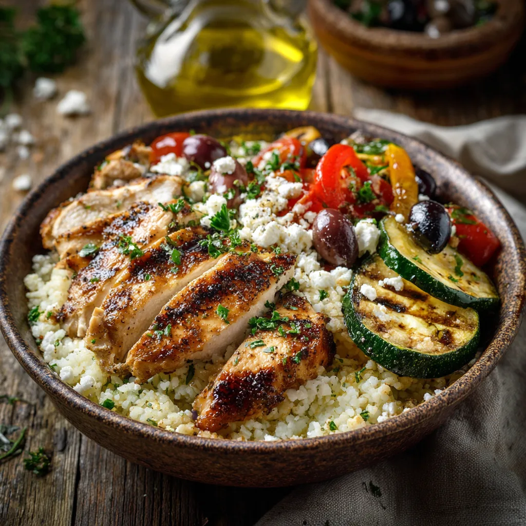 Mediterranean Chicken Bowl Recipe 2 Mediterranean Chicken Bowl Recipe - Recipe Image