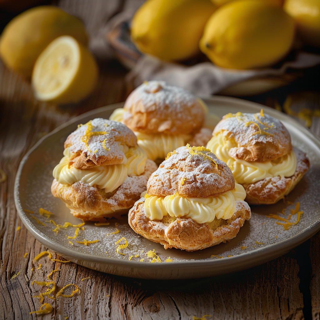 Lemon Cream Puffs Recipe - Recipe Image
