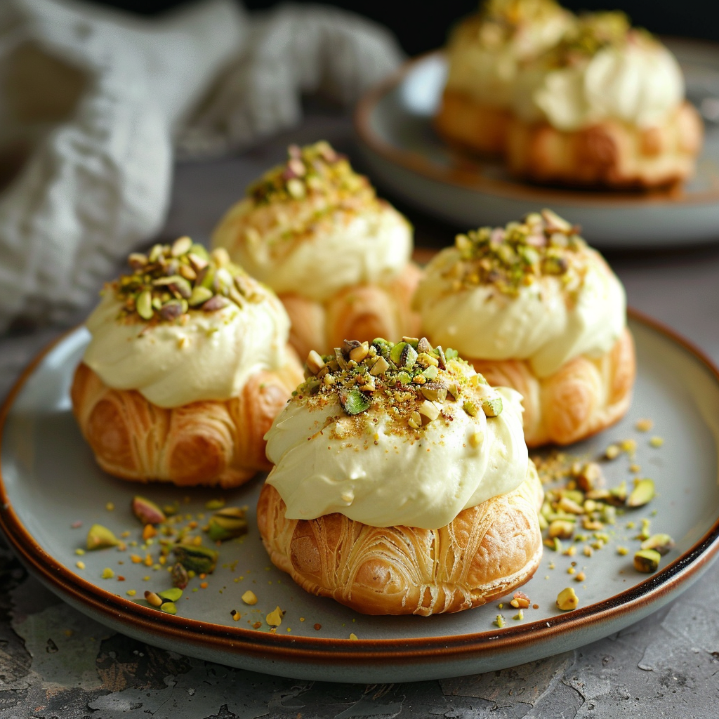 Pistachio Cream Puffs Recipe - Recipe Image