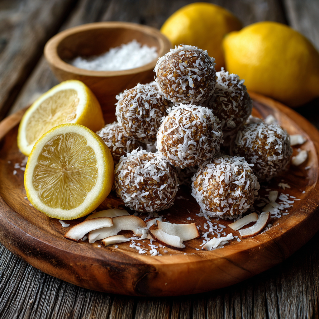 Lemon Coconut Energy Balls Recipe - Recipe Image