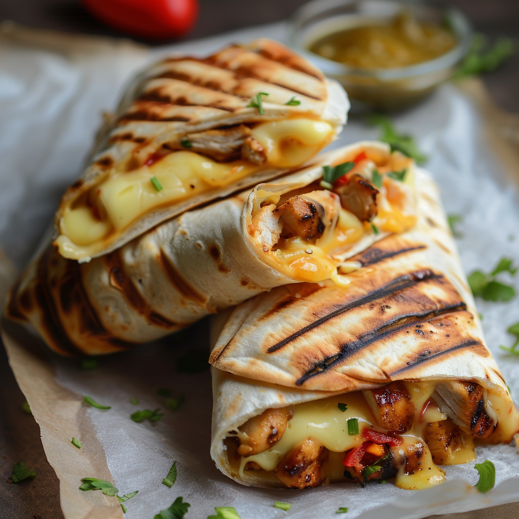 Chicken Cheese Wraps Recipe - Recipe Image