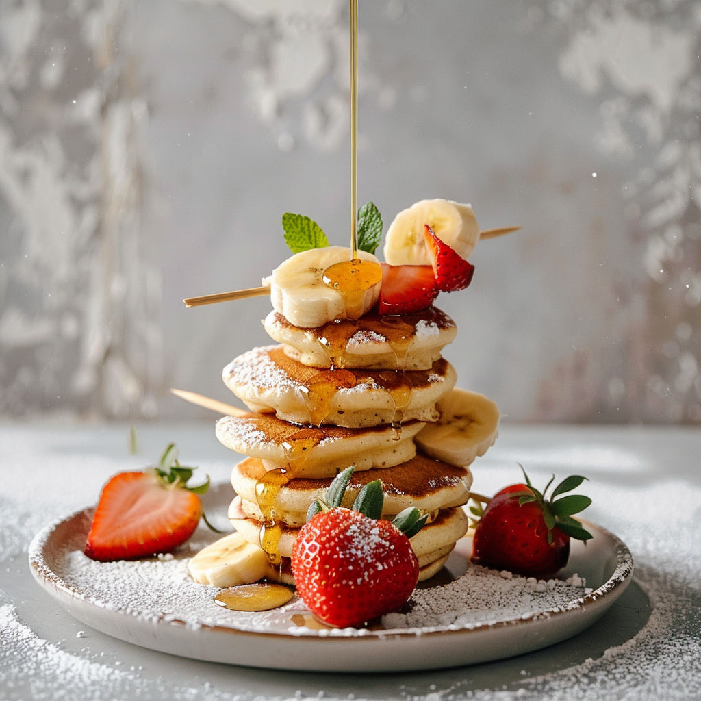 Mini Pancake Skewers Recipe 2 Mini Pancake Skewers Recipe - Recipe Image