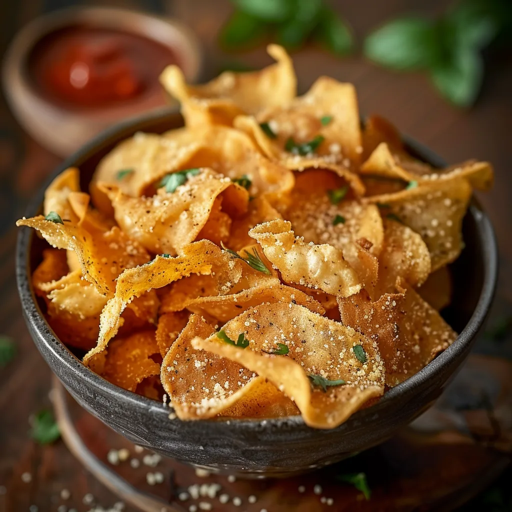 Air Fryer Pasta Chips Recipe - Recipe Image