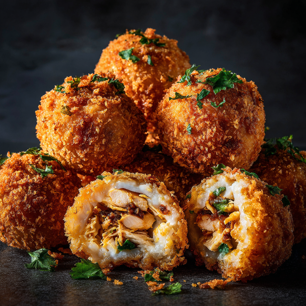 Crispy Chicken Rice Balls Recipe - Recipe Image
