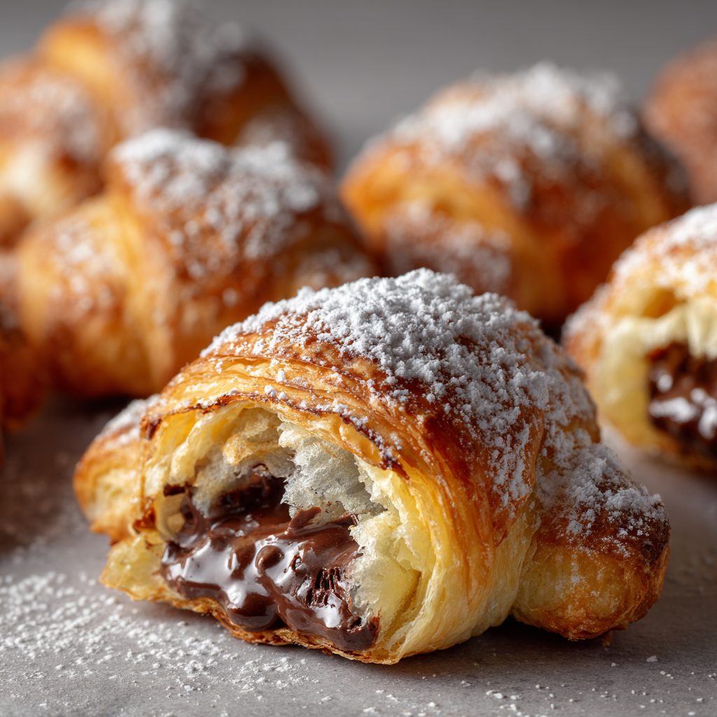 Chocolate Stuffed Croissant Bites Recipe - Recipe Image