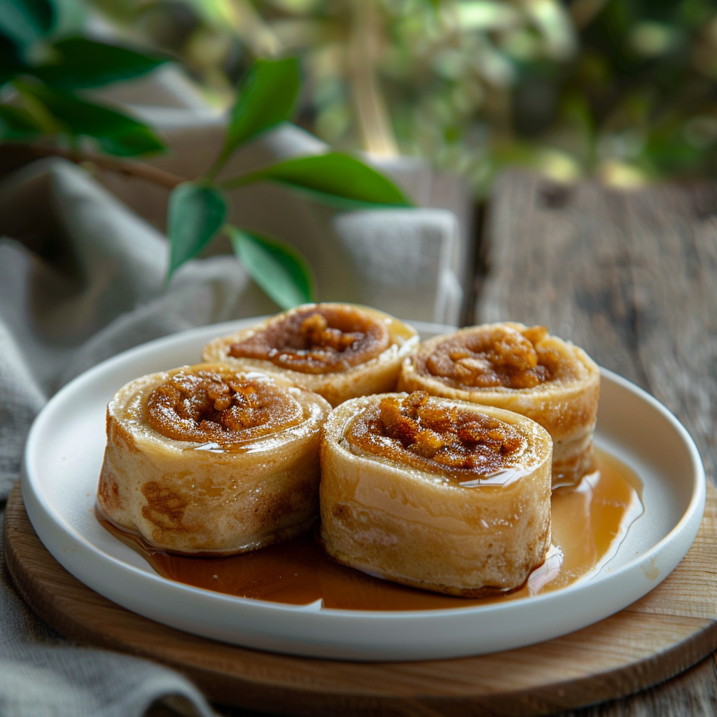 Lotus Stuffed Pancake Rolls 🥞 Recipe 2 Lotus Stuffed Pancake Rolls 🥞 Recipe - Recipe Image