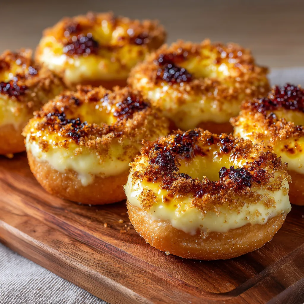 Crème Brûlée Donuts 🍮 Recipe - Recipe Image