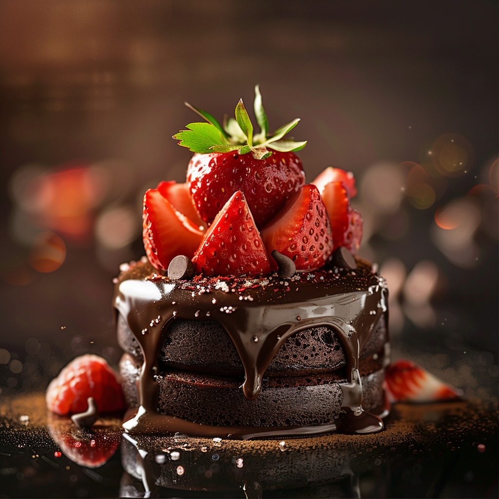 Strawberry Chocolate Dome Cakes 🍓 Recipe 2 Strawberry Chocolate Dome Cakes 🍓 Recipe - Recipe Image