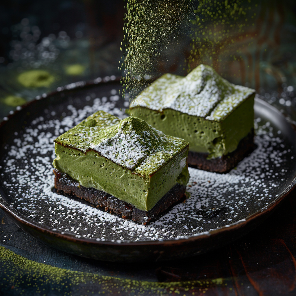 Matcha Lava Cheesecake Bars 🍵 Recipe 2 Matcha Lava Cheesecake Bars 🍵 Recipe - Recipe Image