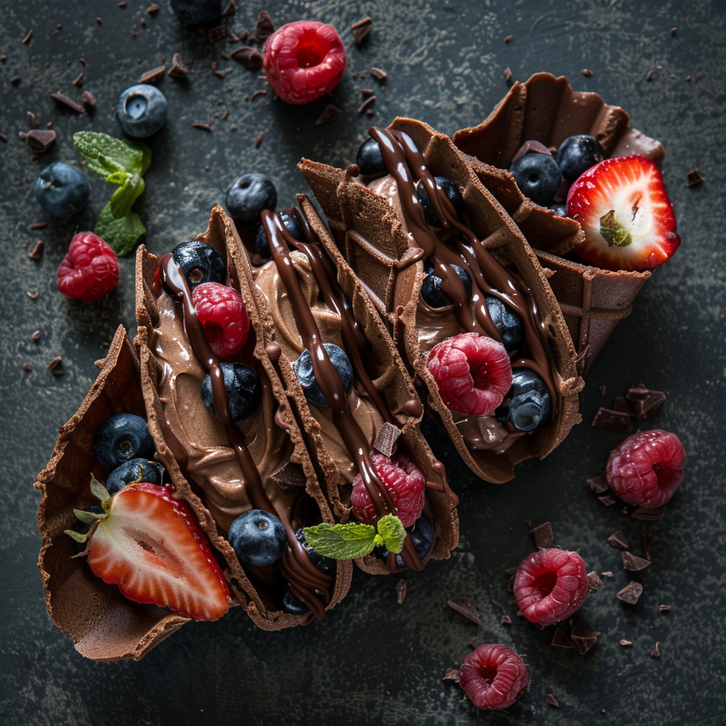 Chocolate Taco Dessert 🌮 Recipe 2 Chocolate Taco Dessert 🌮 Recipe - Recipe Image