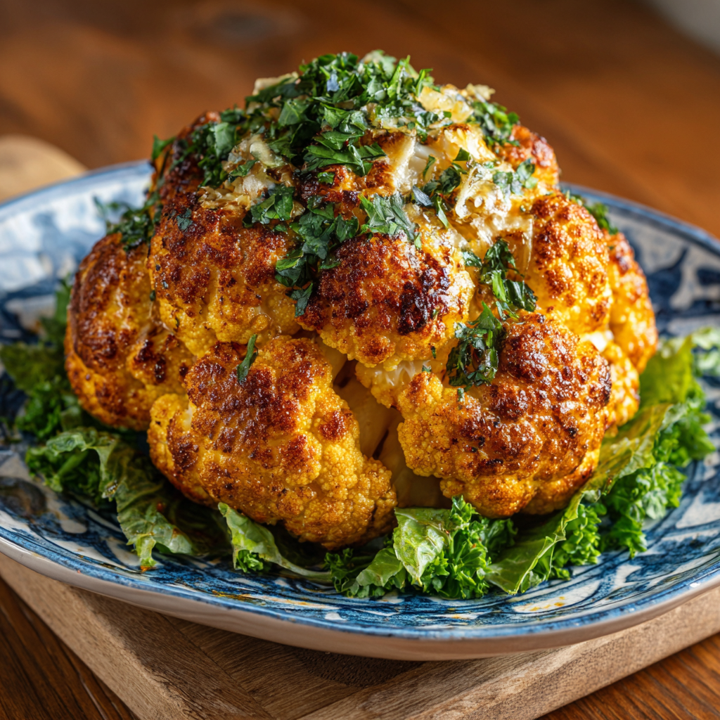 Whole Roasted Cauliflower Recipe - Recipe Image