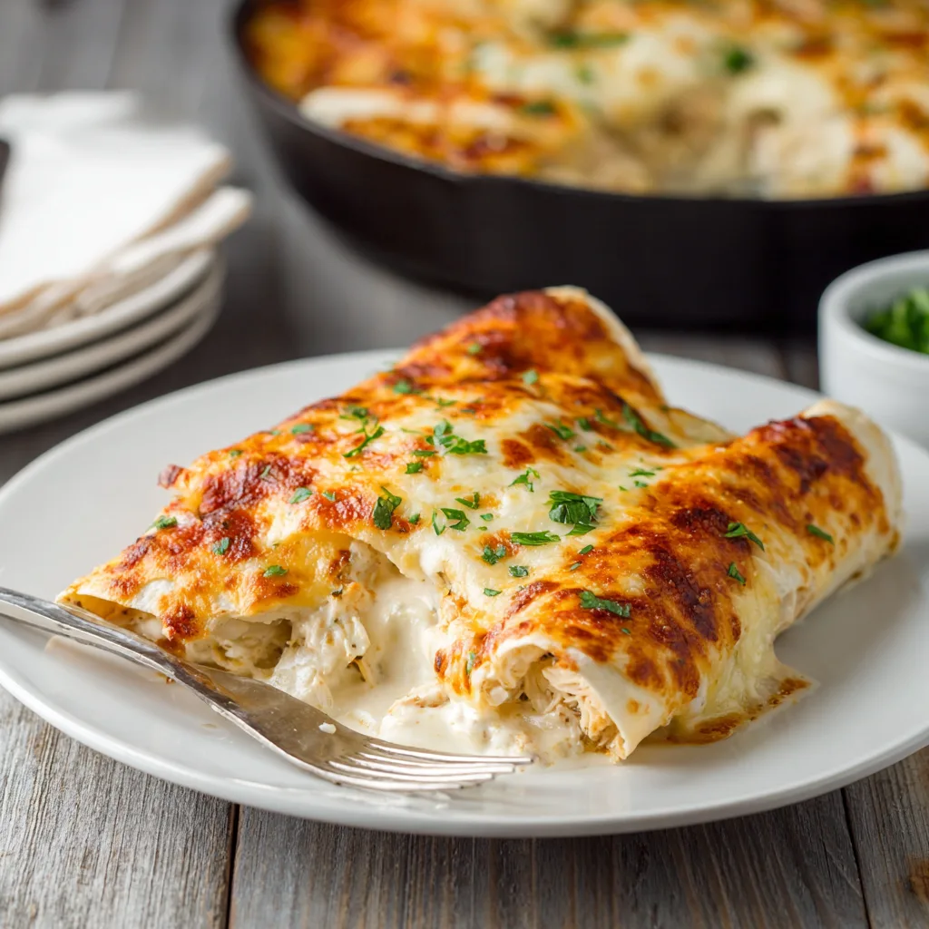 White Chicken Enchiladas Recipe - Recipe Image