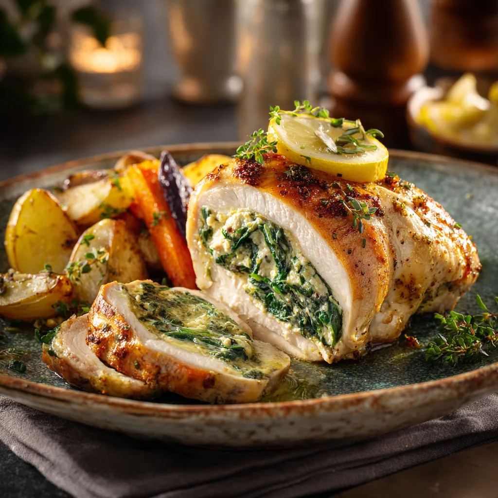 Spinach and Feta Stuffed Chicken Recipe - Recipe Image