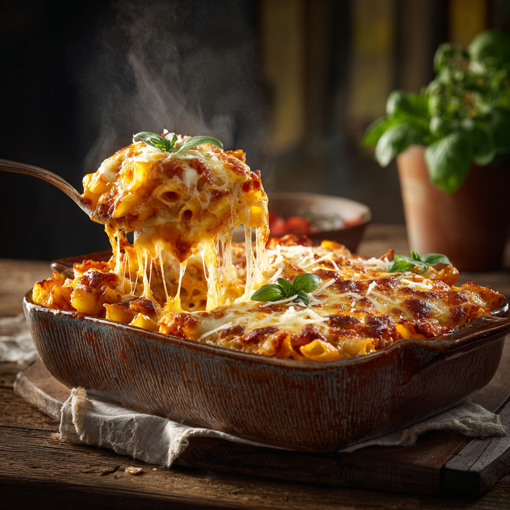 Cheesy Baked Pasta Recipe - Recipe Image