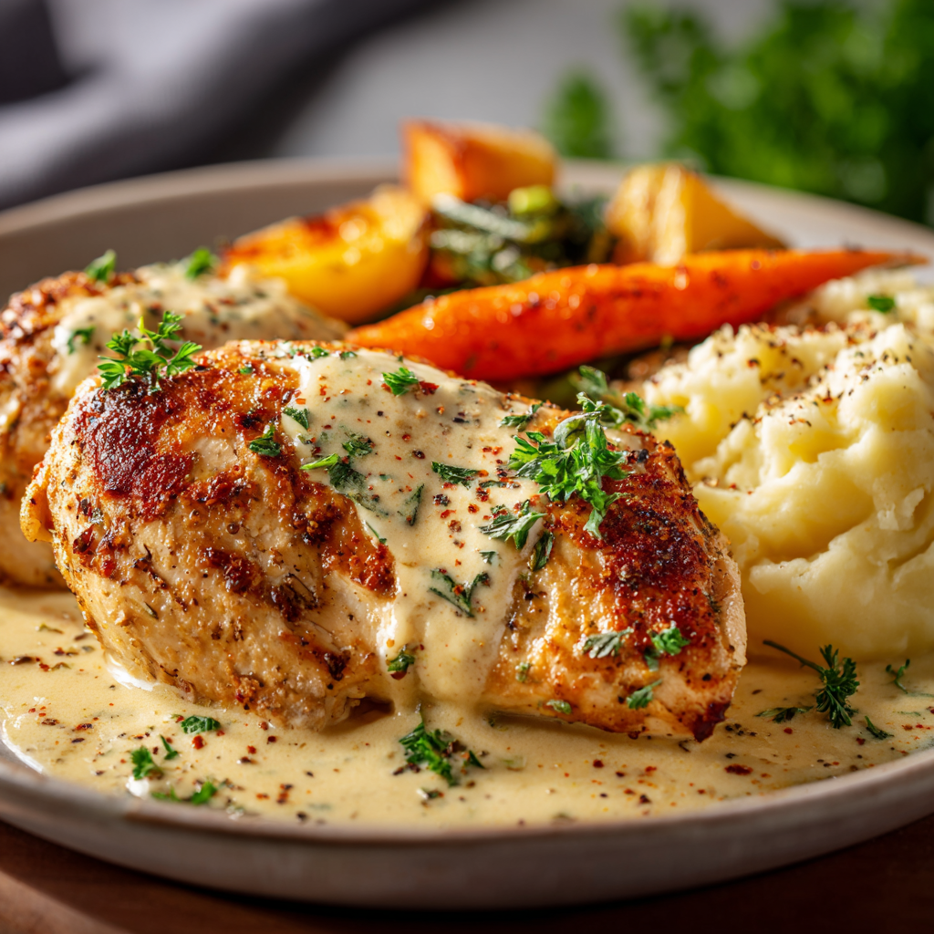 Creamy Garlic Chicken Recipe - Recipe Image