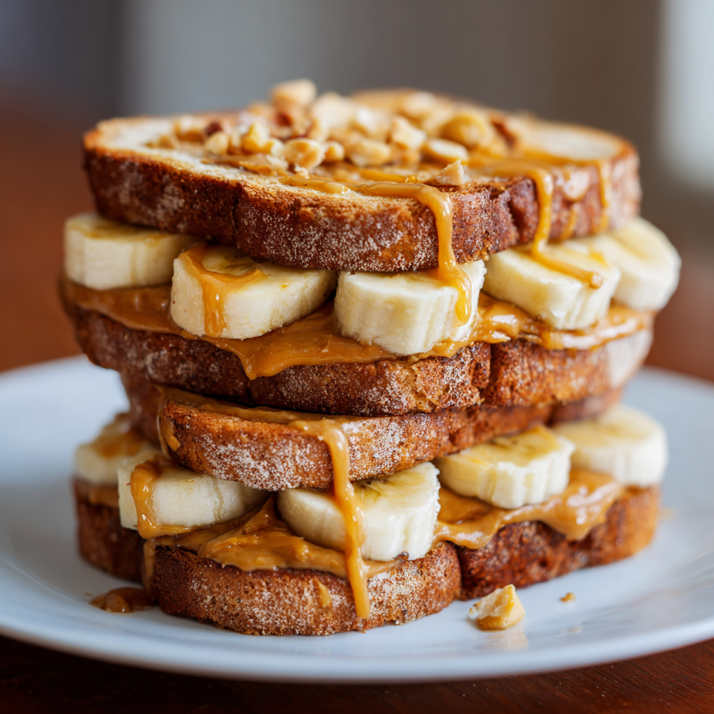 Banana Peanut Butter Toast Recipe - Recipe Image