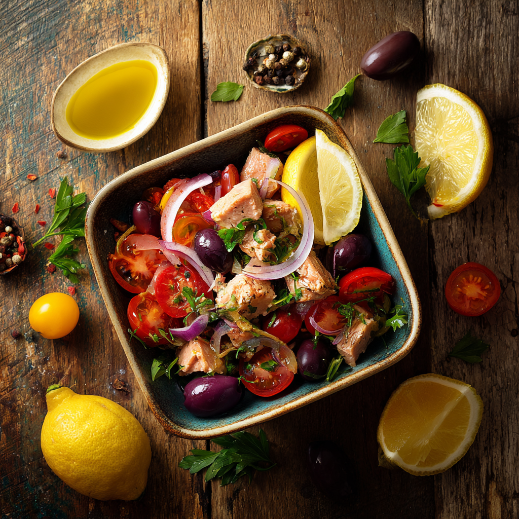 Mediterranean Tuna Tomato Salad Recipe 3 Mediterranean Tuna Tomato Salad Recipe - Recipe Image