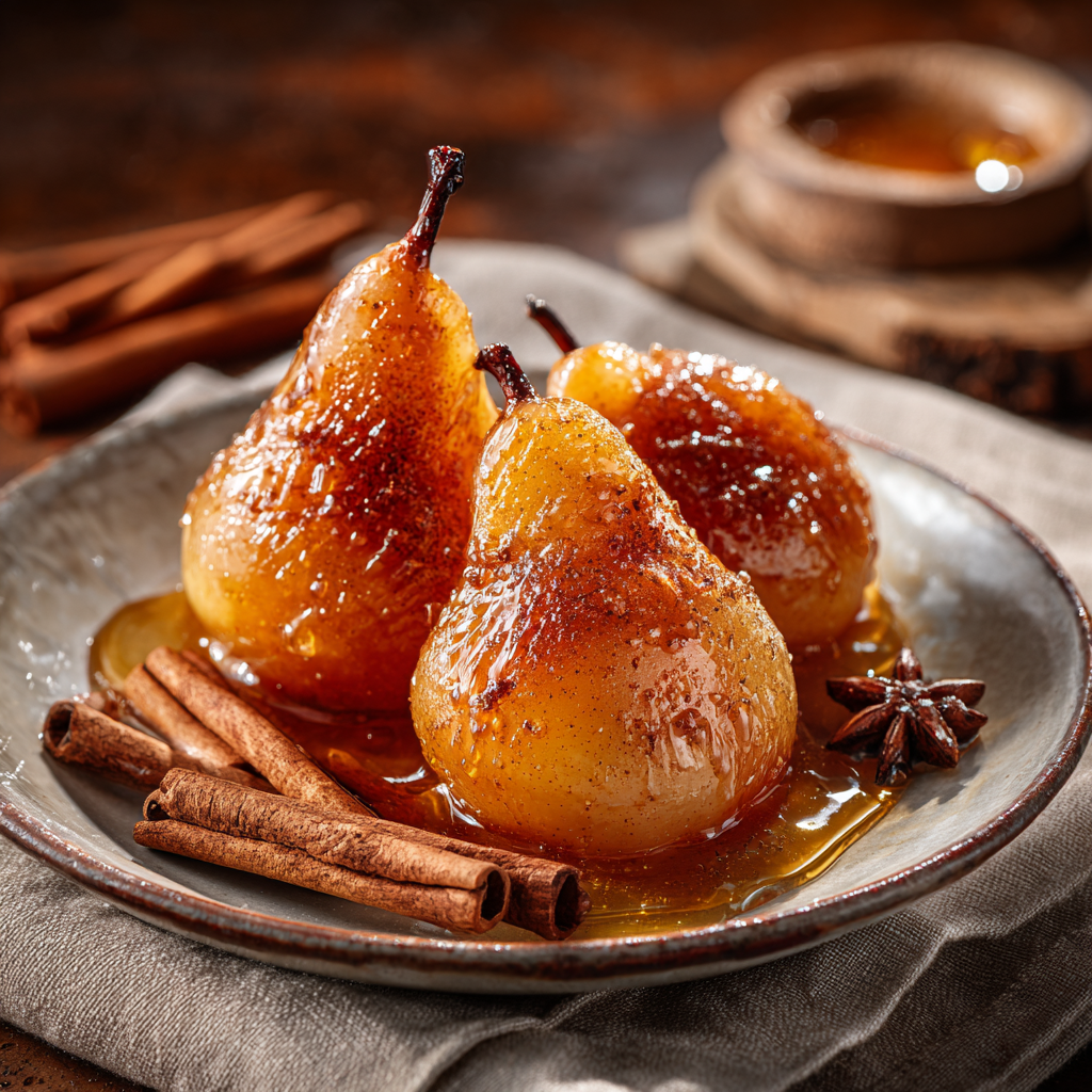 Baked Honey Cinnamon Pears Recipe 3 Baked Honey Cinnamon Pears Recipe - Recipe Image