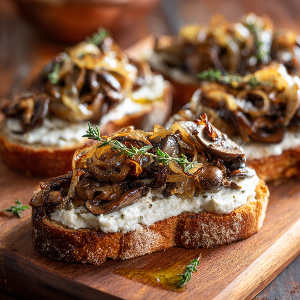 Creamy Mushroom Toast Recipe - Recipe Image