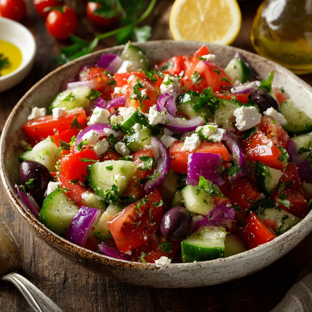 Mediterranean Tomato Cucumber Salad Recipe 3 Mediterranean Tomato Cucumber Salad Recipe - Recipe Image
