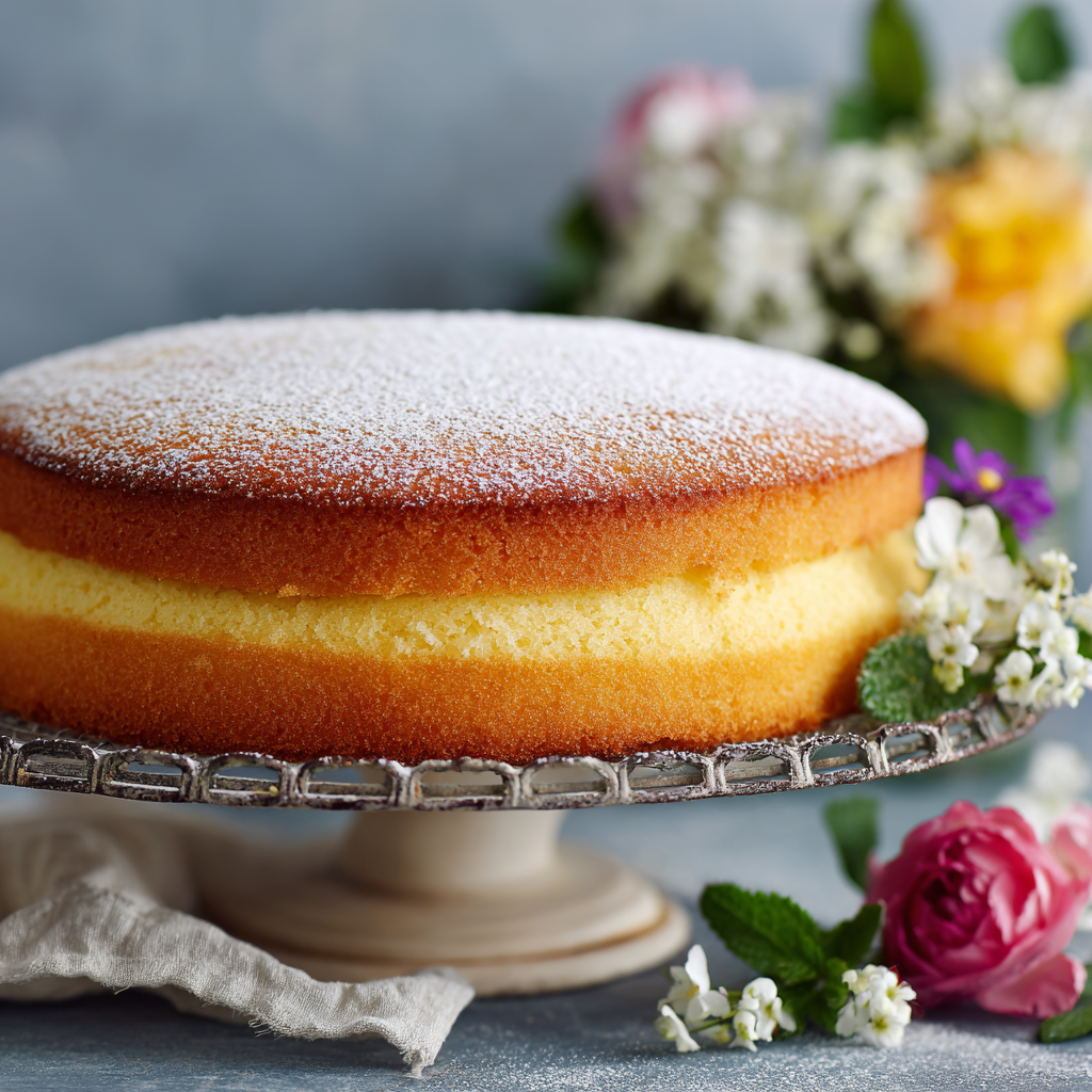 Simple Vanilla Sponge Cake Recipe - Recipe Image