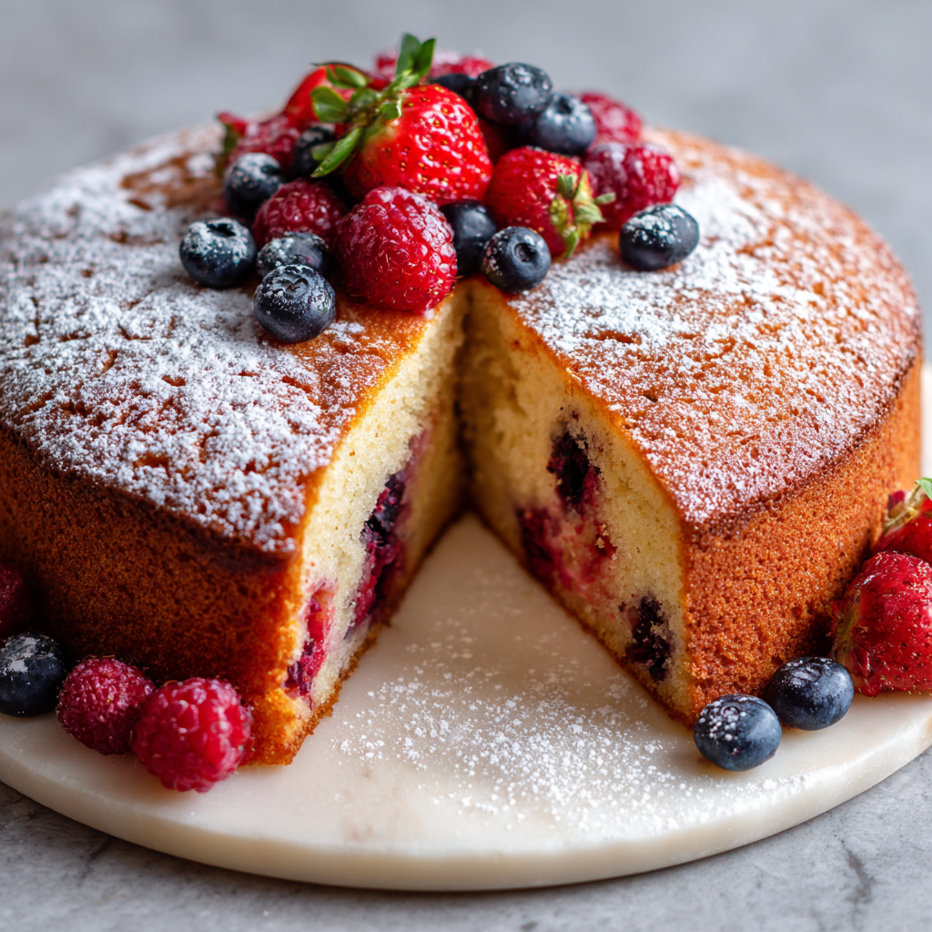 Berry Yogurt Cake Recipe 3 Berry Yogurt Cake Recipe - Recipe Image