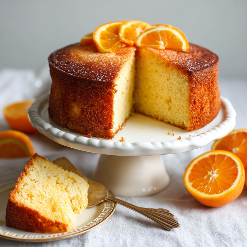 Orange Sponge Cake Recipe - Recipe Image