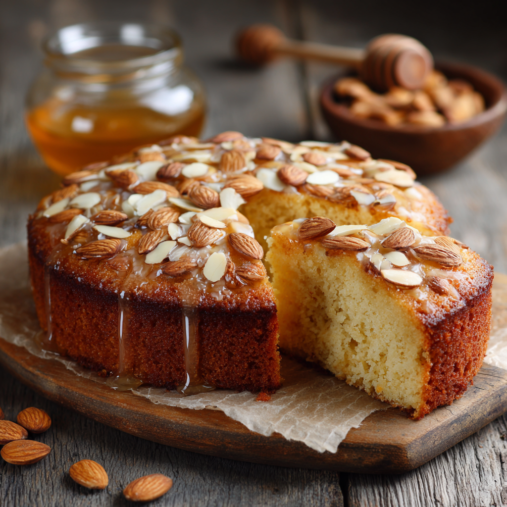 Honey Almond Cake Recipe - Recipe Image