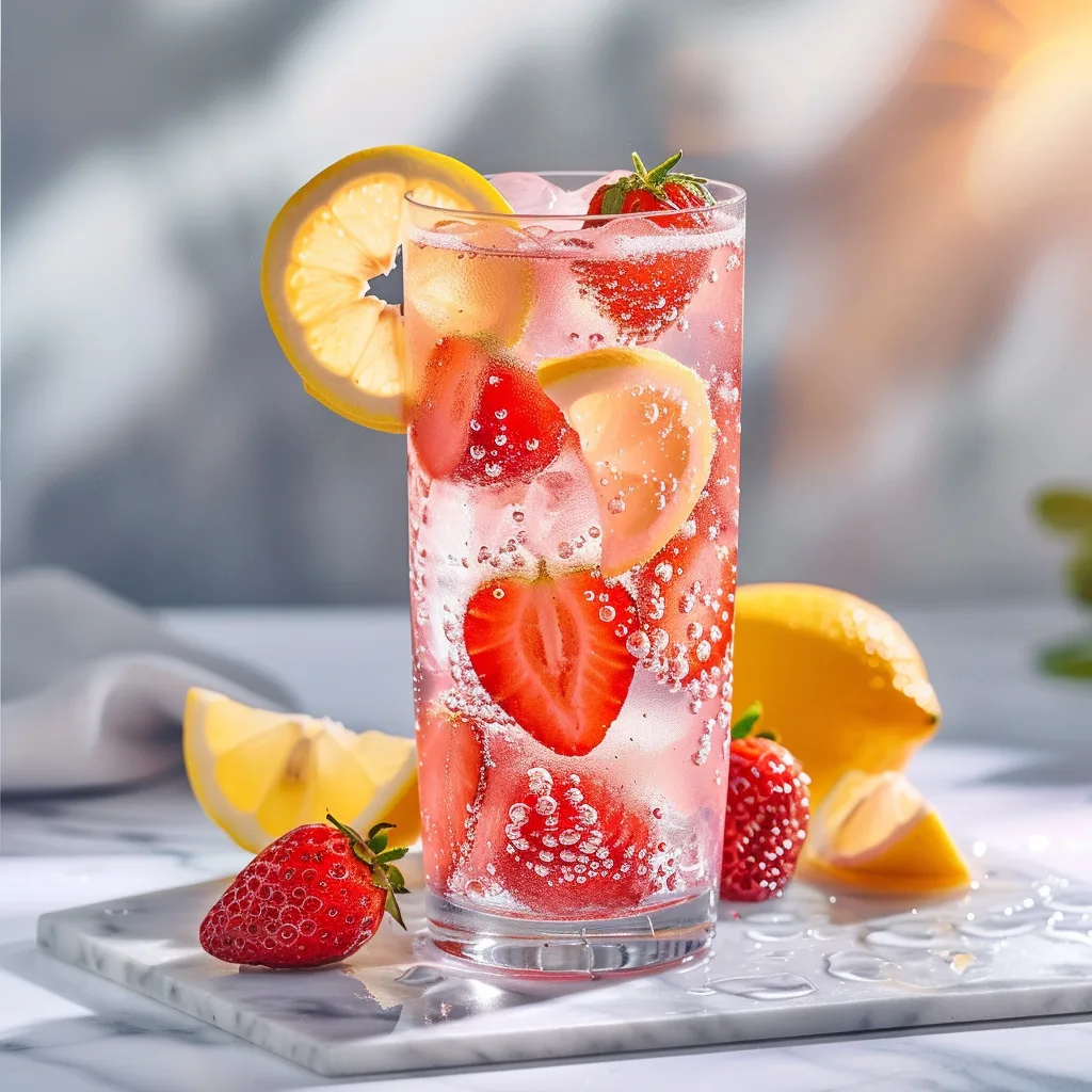 Strawberry Lemon Fizz Recipe 3 Strawberry Lemon Fizz Recipe - Recipe Image