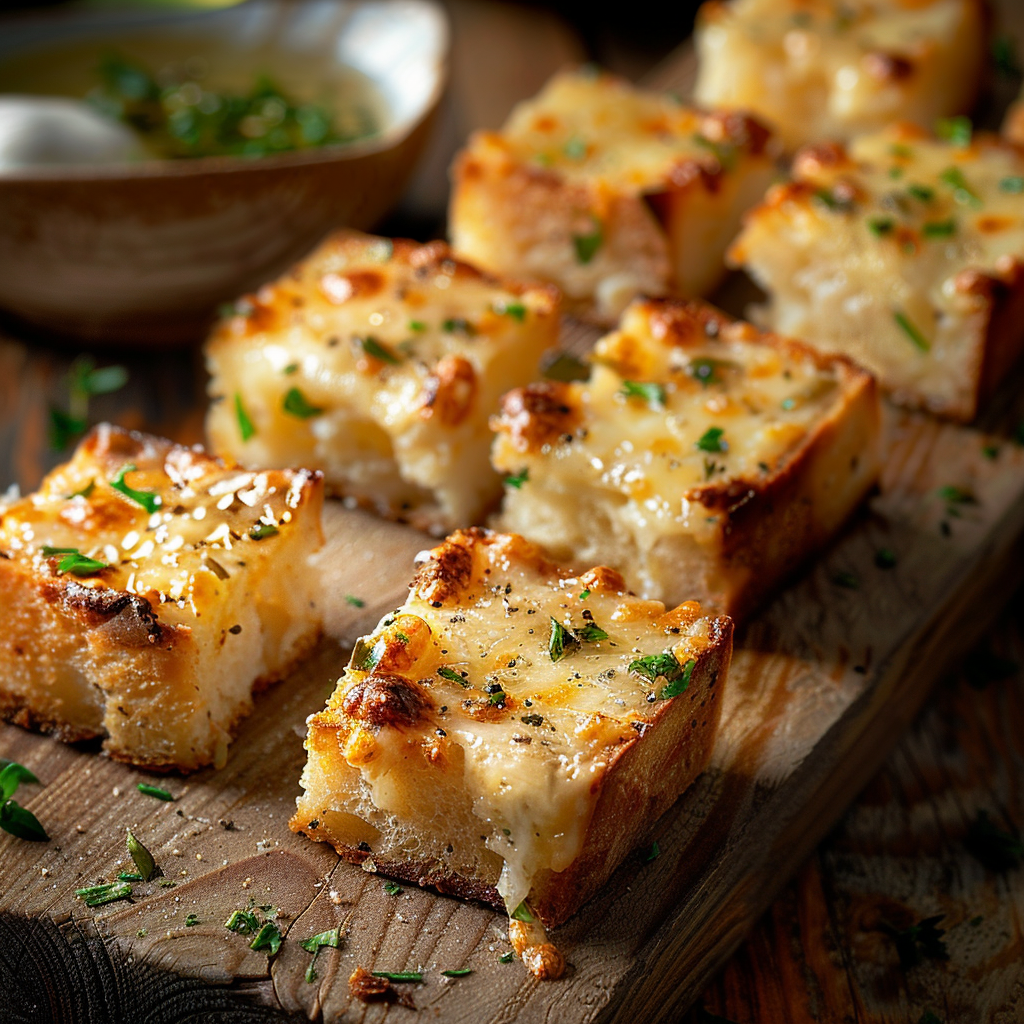 Cheesy Garlic Bread Bites Recipe 3 Cheesy Garlic Bread Bites Recipe - Recipe Image