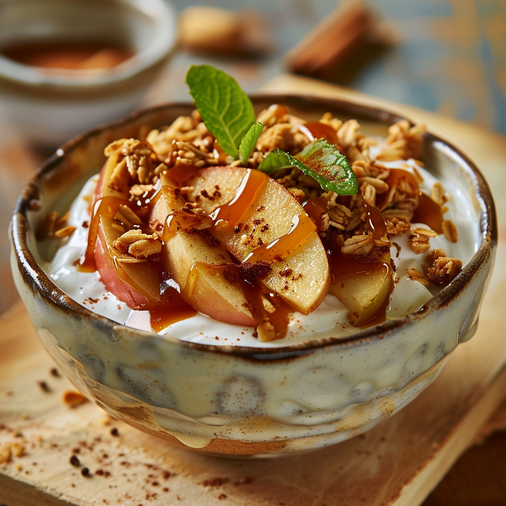 Caramel Apple Yogurt Bowl Recipe - Recipe Image
